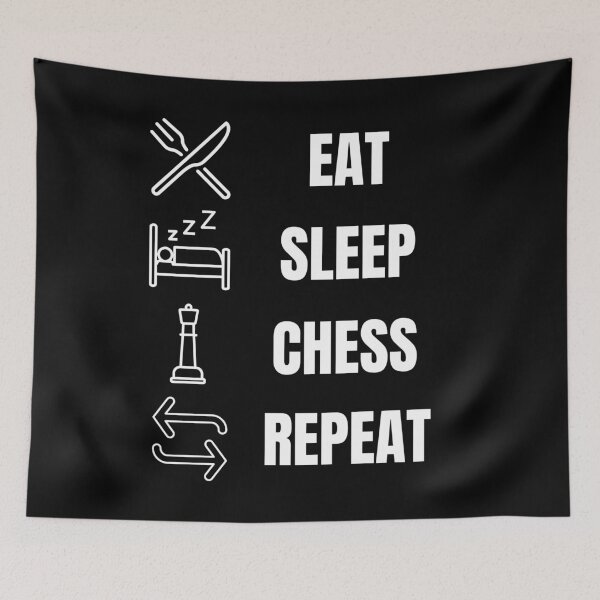 Item preview, Eat Sleep Chess Repeat designed and sold by vibrantyy.