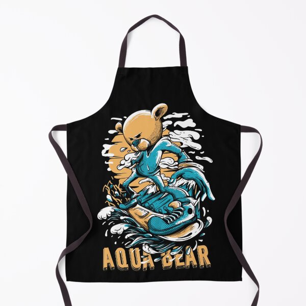 Item preview, Aqua Bear on a board surfing like crazy! Amazing surf drawing designed and sold by Zwembad Vergelijker.