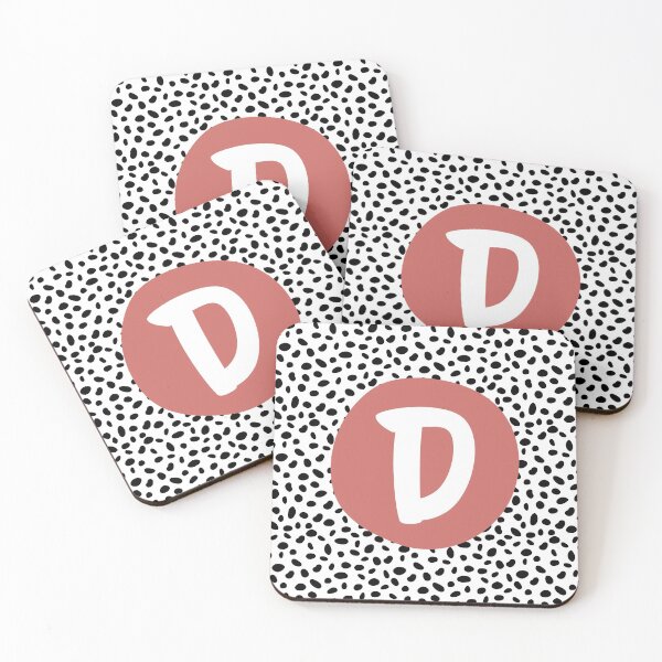 Item preview, Dalmatian Spot Pink D Monogram, Initial, Letter, Name designed and sold by CocoandDaisy.