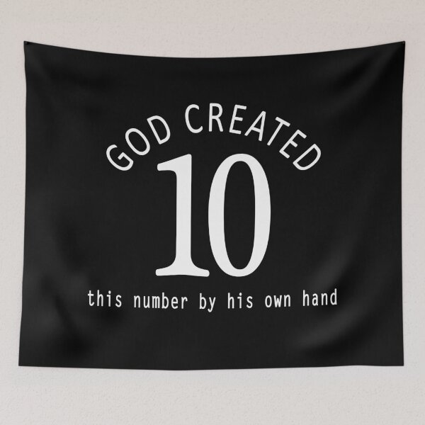 Item preview, God create number 10 by his hand in Black designed and sold by Roy Store.