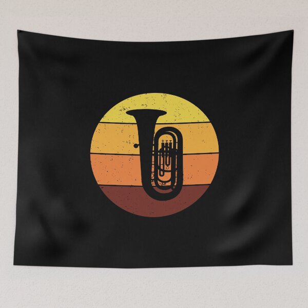 Item preview, Vintage Retro Sunset Tuba Marching Band Player Musical Instrument Gift designed and sold by TastefulTees.