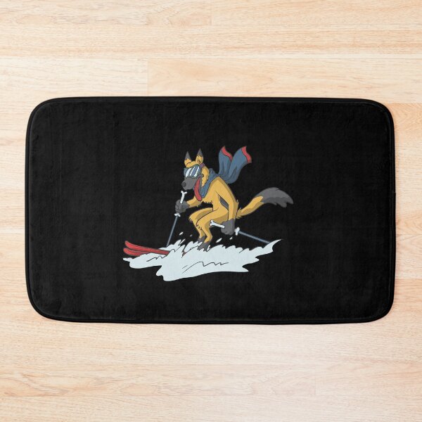 Item preview, German shepherd dog on skis skiing designed and sold by Monkey Ful.