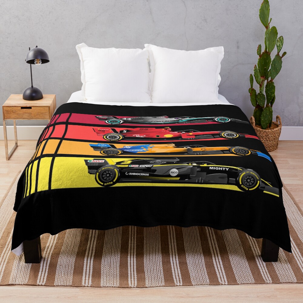 Grand Prix F1 Cars 2022 Throw Blanket