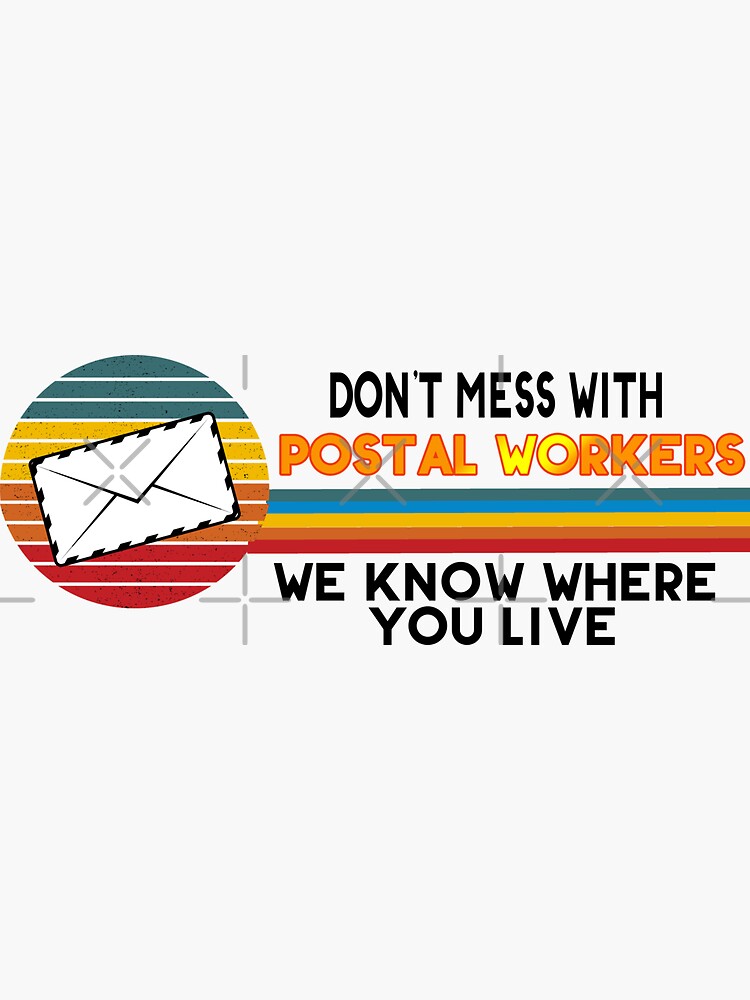"Postal Worker Mail Carrier Essential Funny Quote Souvenirs" Sticker by
