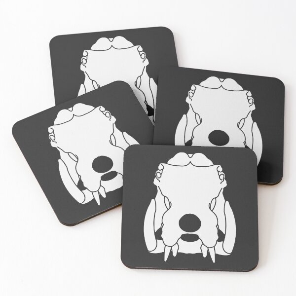 Item preview, Hippo Skull White Stencil designed and sold by SpitsPixels.