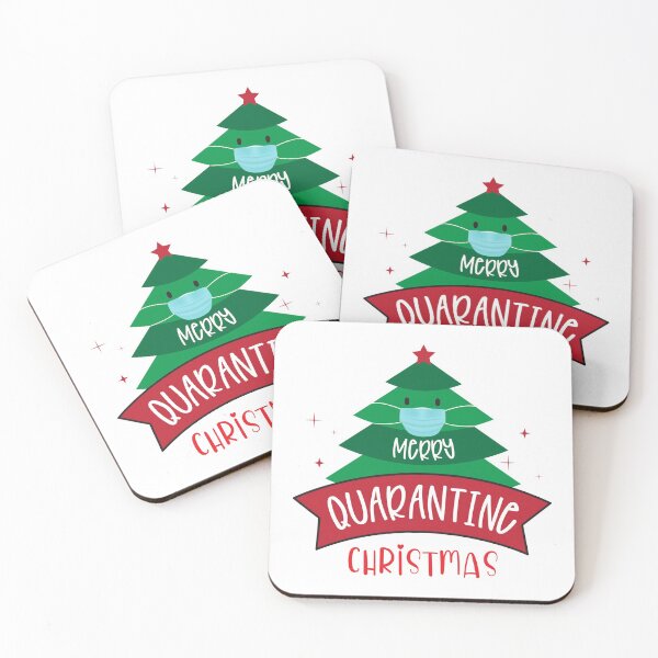 Item preview, Funny Merry Quarantine Christmas Tree Wearing mask Essential T-Shirt designed and sold by PilaStudio.