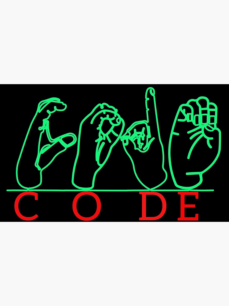 "Sign Language ASL Deaf Mute Gesture CODE" Poster for Sale by Harrysoe Redbubble