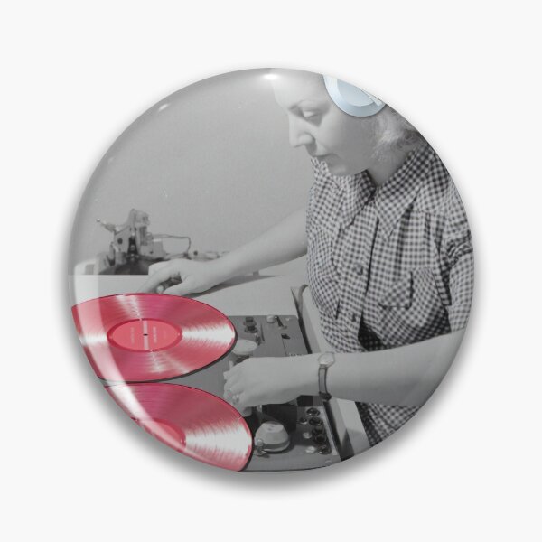 Item preview, Retro Female DJ Collage designed and sold by ShineEyePirate.