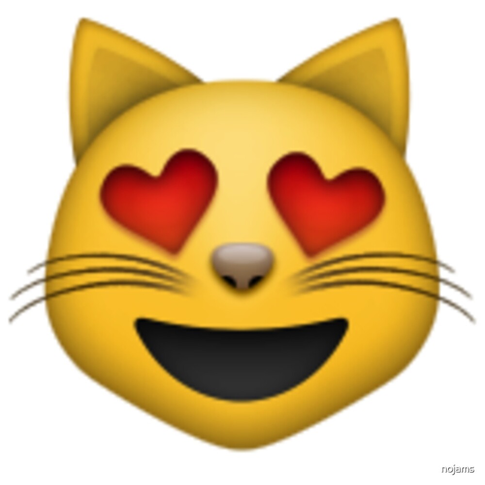 "Heart Eyes Cat Emoji" by nojams | Redbubble