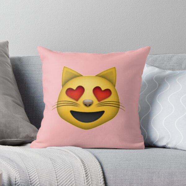 cat emoji pillow
