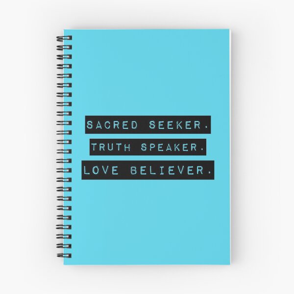 Item preview, Sacred Seeker, Truth Speaker, Love Believer - inspiring typography design designed and sold by thephoenixsoul.