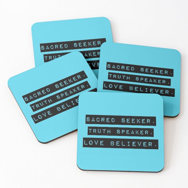 Item preview, Sacred Seeker, Truth Speaker, Love Believer - inspiring typography design designed and sold by thephoenixsoul.