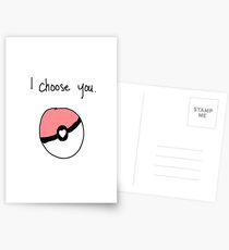 "I Choose You" Valentine Postcards