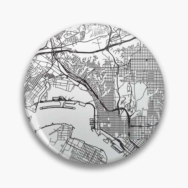 Item preview, San Diego California Map designed and sold by RuumService.