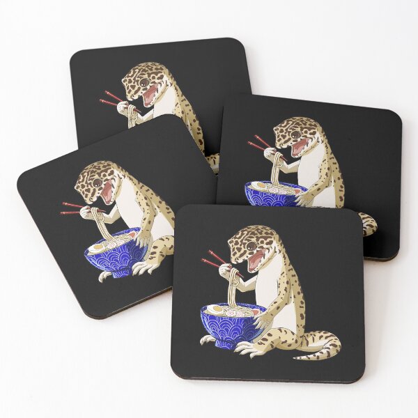Item preview, Leopard Gecko eats Japanese Ramen Noodles designed and sold by UpYourSelf.