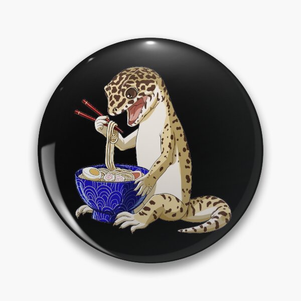 Item preview, Leopard Gecko eats Japanese Ramen Noodles designed and sold by UpYourSelf.