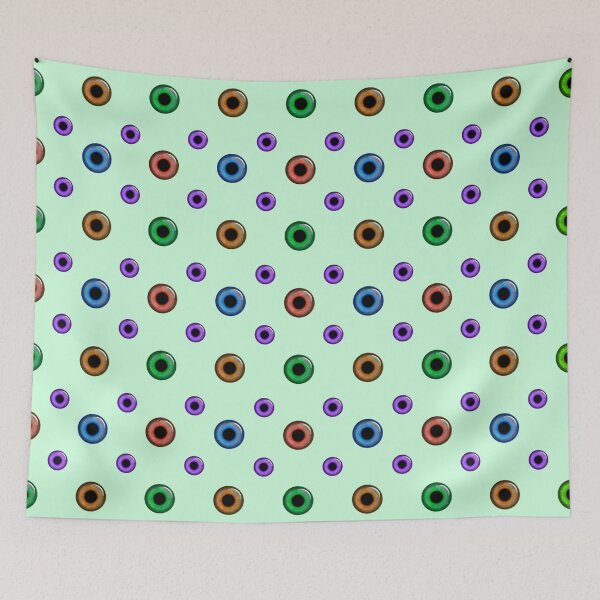 Aperçu de l'œuvre Motif des yeux sur vert créée et vendue par Zurickdesigns.