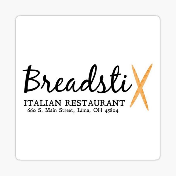 "Breadstix Logo" Sticker by gleefanjoelie Redbubble