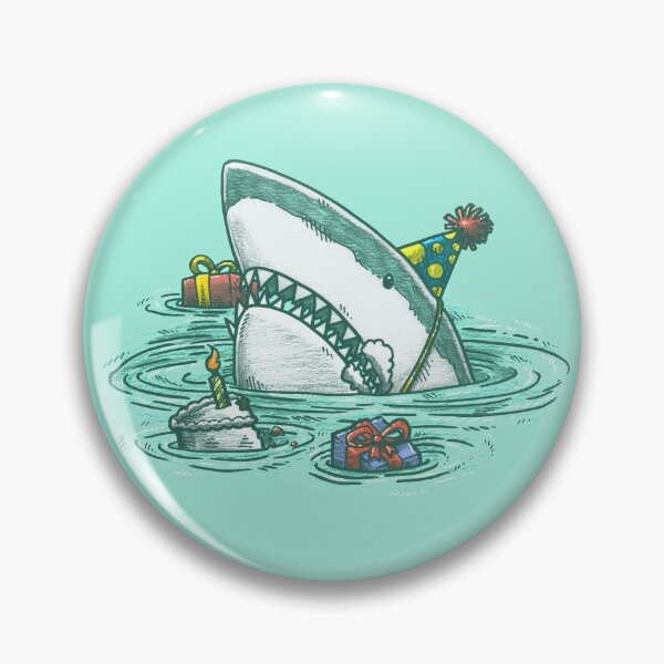 Happy Birthday Shark Pin