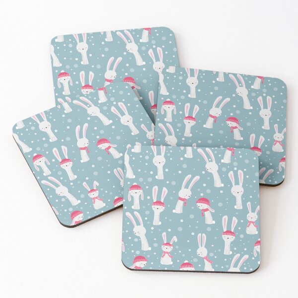 Item preview, Cute Bunnies in the Snowfall designed and sold by space-kitten.