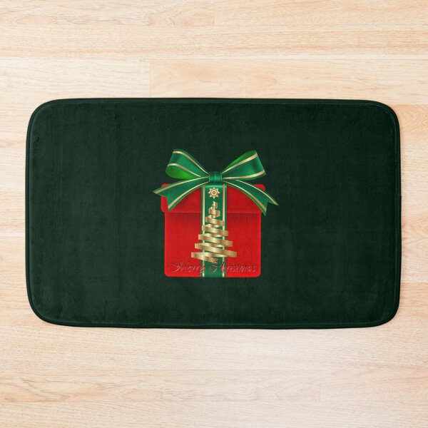 Item preview, Merry Christmas Gift & Tree - Dark Green Background designed and sold by PawsitiveMum.
