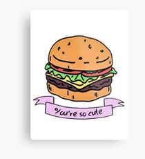 you're so cute // burger Metal Print