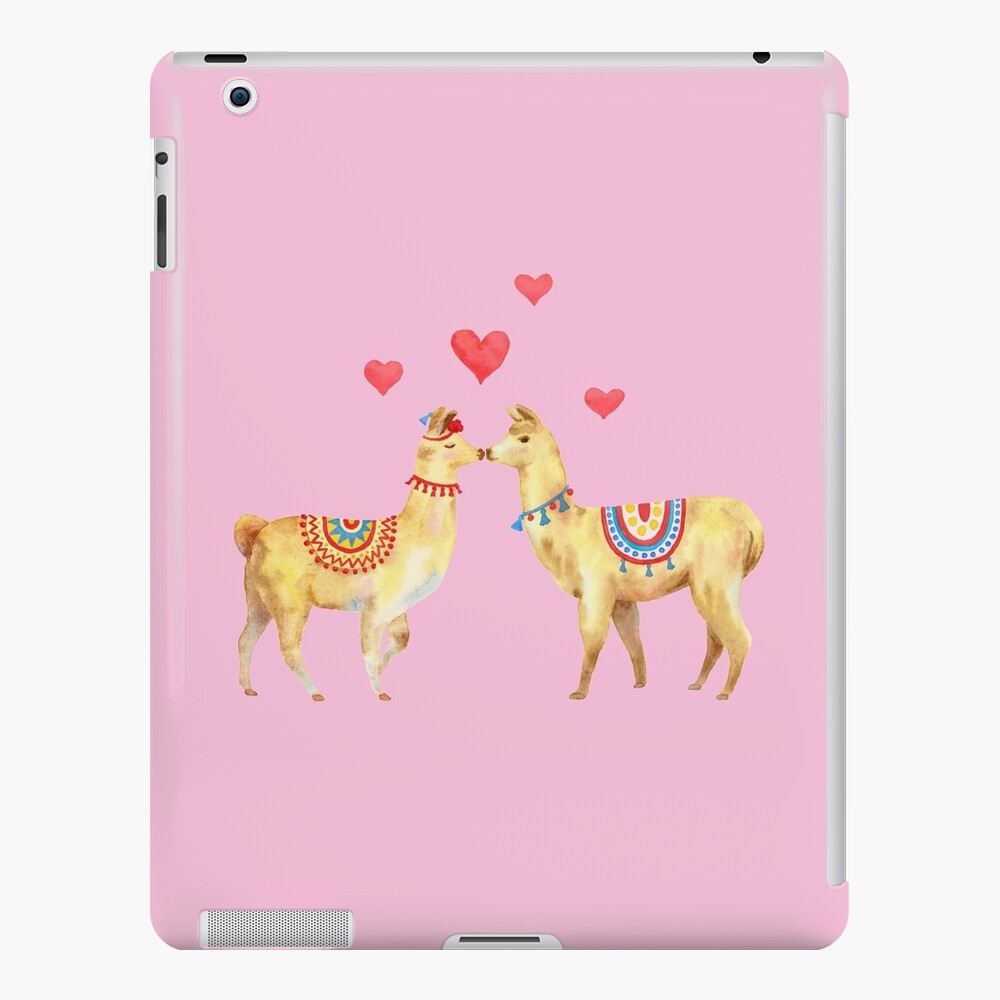 Llamas in llove 1 iPad Case & Skin