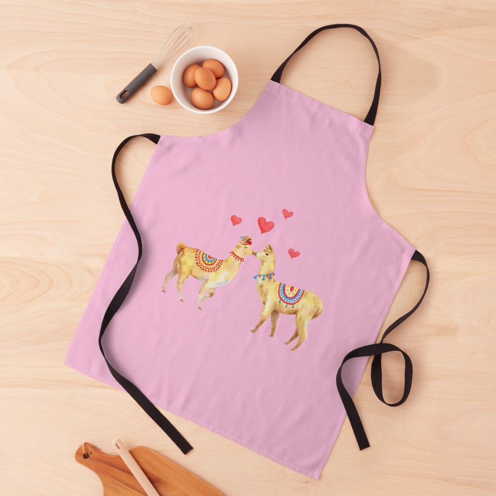 Llamas in llove 1 Apron