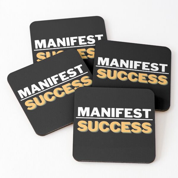 Item preview, Manifest Success Text In White, Yellow and Black | Dream Big Achieve It designed and sold by Highon444.