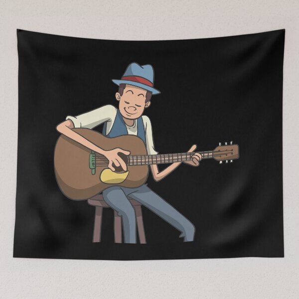 Item preview, Acoustic Western guitarist with guitar designed and sold by Monkey Ful.