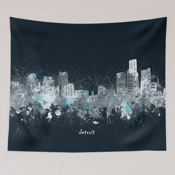Item preview, detroit skyline designed and sold by BekimART2.