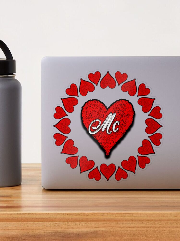 Mc - Letter Heart Series Sticker for Sale by GTL-Enterprises