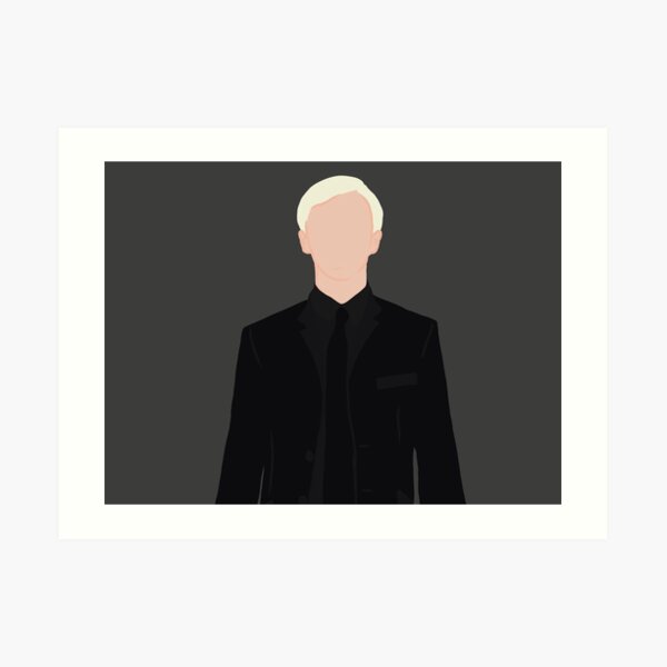 Draco Malfoy Black Suit Mask Sticker Art Print By Maiawright Art Redbubble