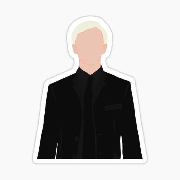Draco Malfoy black suit mask sticker Sticker
