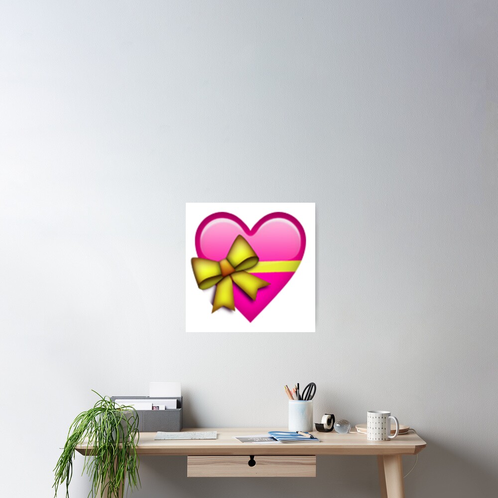 "Wrapped Heart Emoji" Poster for Sale by nojams Redbubble
