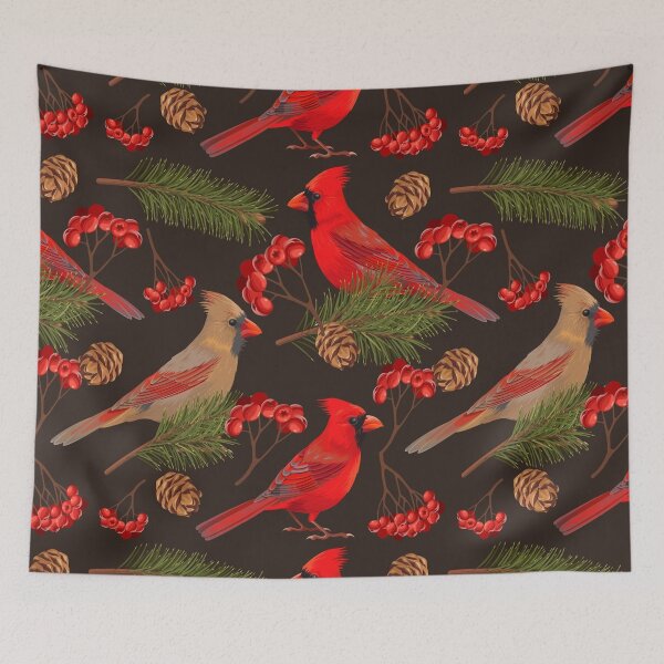 Item preview, cardinal pattern red bird designed and sold by virilamissa.