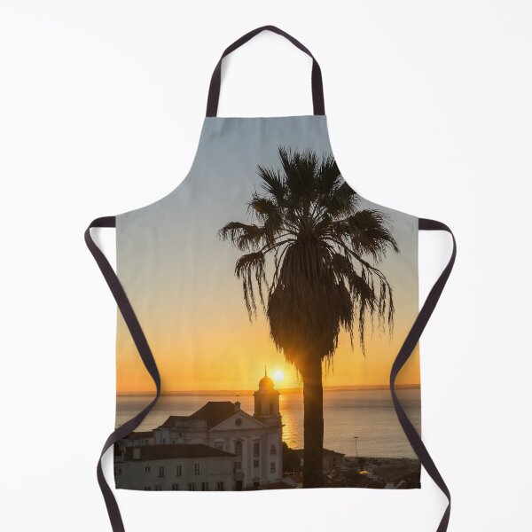 Item preview, The Sunny Soul of Lisbon - Tagus River Alfama Saint Stephen Church Plus a Palm Tree designed and sold by Georgia Mizuleva.