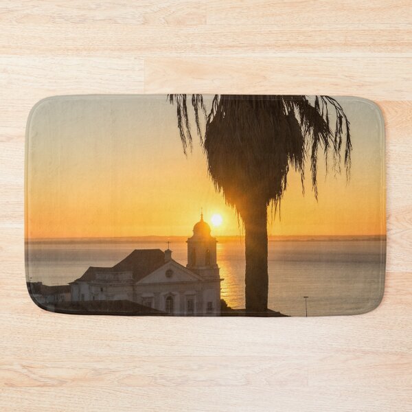 Item preview, The Sunny Soul of Lisbon - Tagus River Alfama Saint Stephen Church Plus a Palm Tree designed and sold by Georgia Mizuleva.