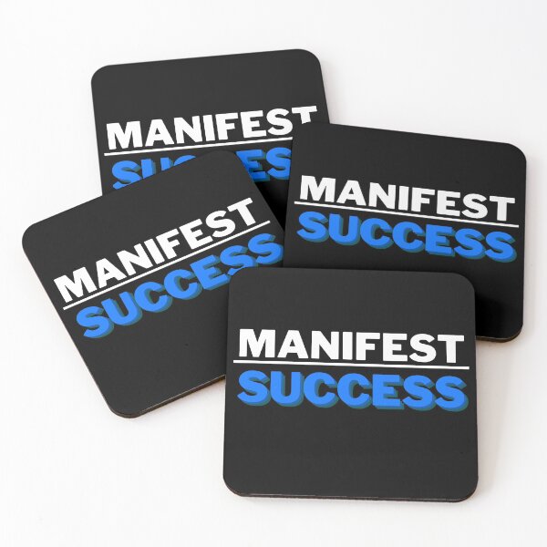 Item preview, Manifest Success Text In White, Blue and Black | Manifestation and Law Of Attraction designed and sold by Highon444.