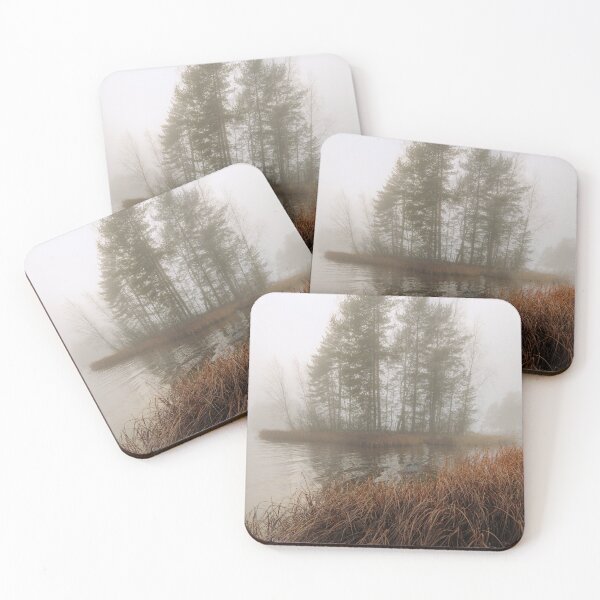 Item preview, Foggy lake and small island designed and sold by Juhku.