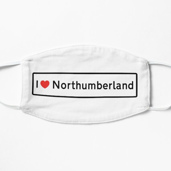 I Love Northumberland! Flat Mask