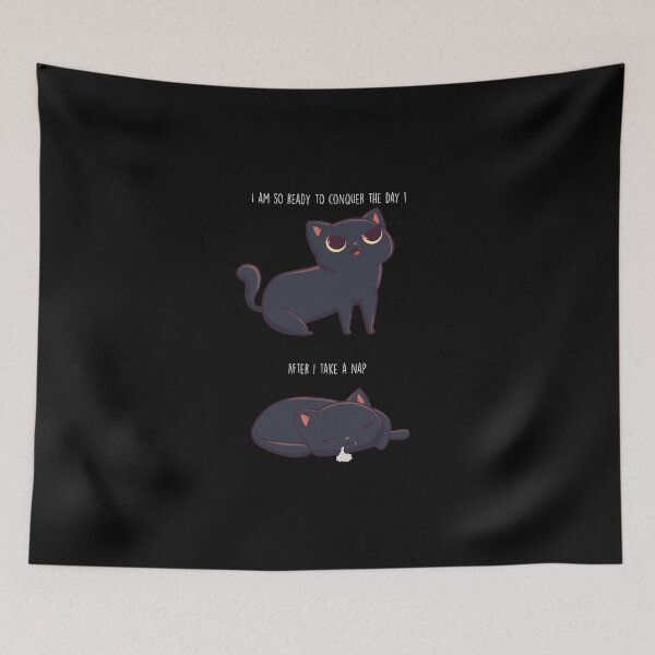 Item preview, Lazy sleepy kitten (black) designed and sold by Think-Kitten.