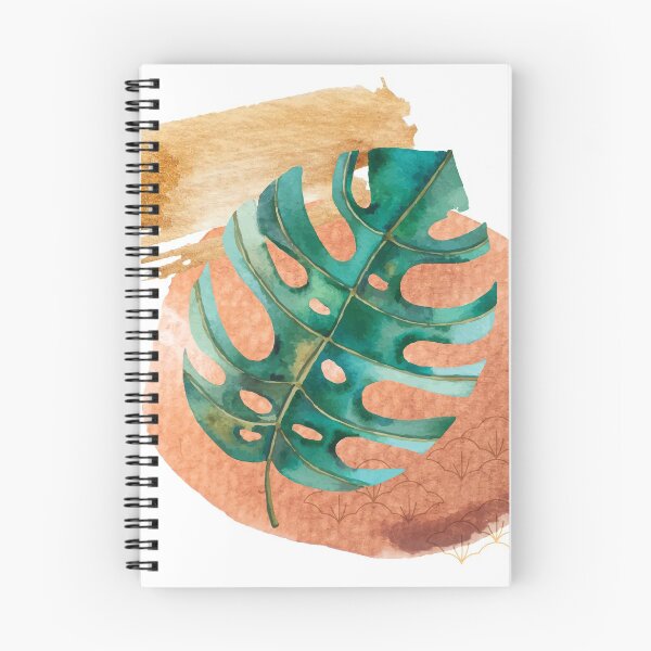Item preview, Watercolor gold brown and tropical monstera leaf digital design illustration designed and sold by MazeMazekeen.