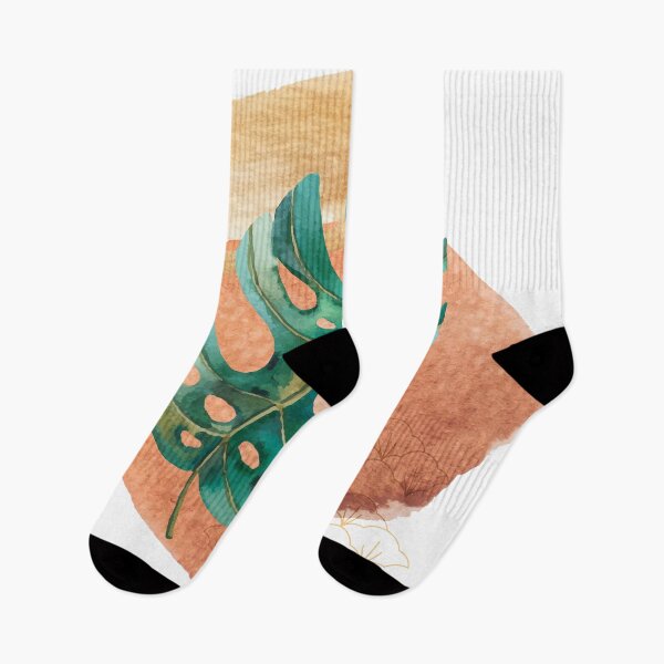 Item preview, Watercolor gold brown and tropical monstera leaf digital design illustration designed and sold by MazeMazekeen.