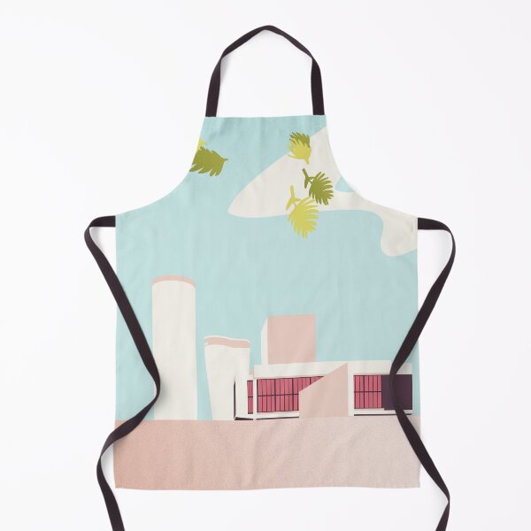 Item preview, Le Corbusier minimalist illustration Facade Cité Radieuse pastel designed and sold by DANE_Projects.