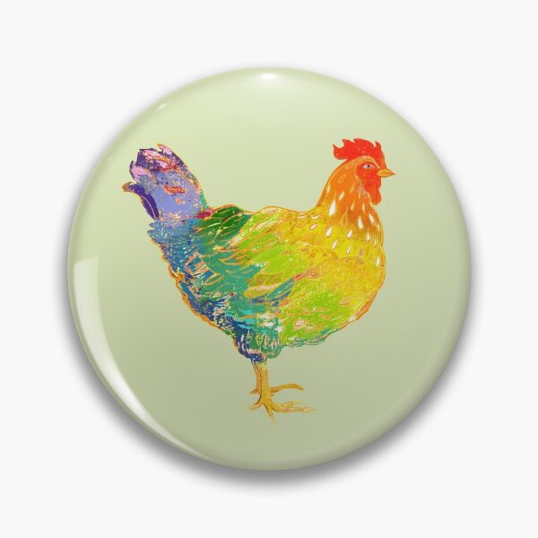 Item preview, Rainbow chicken - psychadelic designed and sold by Louisa Currier.
