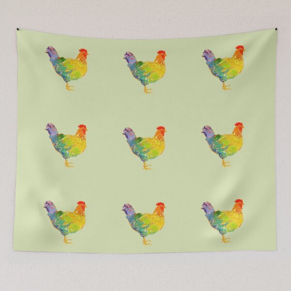Item preview, Rainbow chicken - psychadelic designed and sold by Louisa Currier.