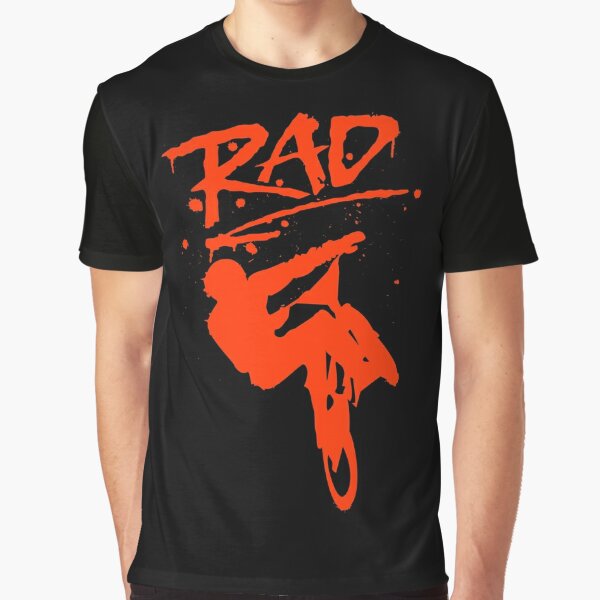 RAD Red BMX Bike Graffiti - 80s Movie Radical T-shirts T-Shirt Graphic T-Shirt
