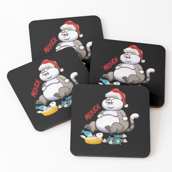 Item preview, Fat Christmas Holiday Cat Meouch designed and sold by OmmeDesigns.