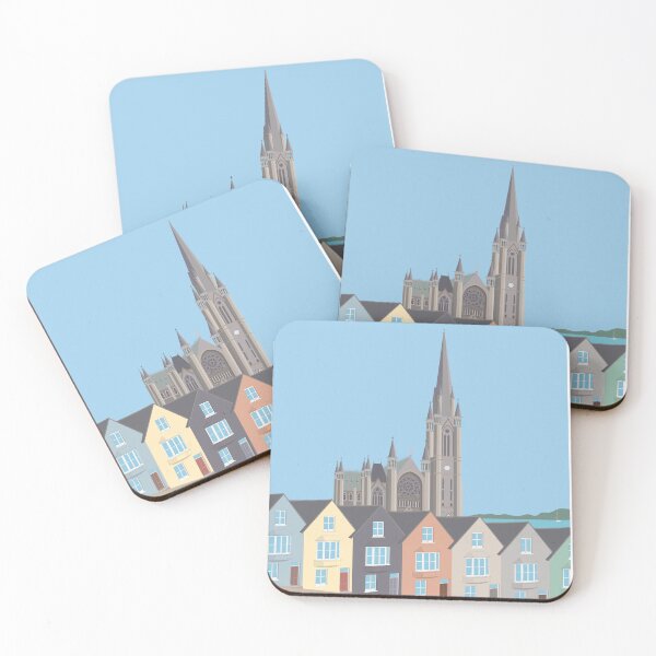 Item preview, Cobh houses and Cathedral (Cork, Ireland) designed and sold by IrishItalianGuy.